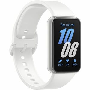 Samsung Galaxy Fit3 SM-R390 Smart Watch - Rectangular Case Shape - 40 mm Case Height - Unisex - Silver, Prism Crush White 