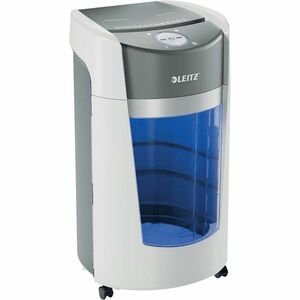 Leitz IQ OptiMax Paper Shredder - Continuous Shredder - Micro Cut - 10 Per Pass - for shredding Staples, Paper - 2 mm x 15