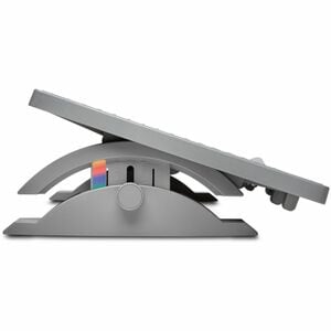 Kensington SoleMate Pro Footrest - Grey - 1 Box - 90 mm - 120 mm Adjustable Height - 18° Tilt - Fabric, Acrylonitrile Buta