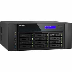 QNAP TS-H1277AFX-R7-32G 12 x Total de compartimentos Sistema de armazenamento SAN/NAS - 4 GB Flash Memory Capacity - AMD R