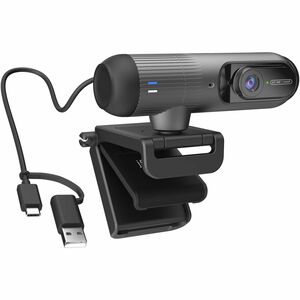 j5create JVU302-N Webcam - 5 Megapixel - 60 fps - Black - USB 2.0 Type A/USB Type C - 1 Pack(s) - 2K, Full HD - 2560 x 144