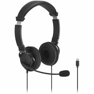 Kensington Classic Wired Over-the-head, On-ear Stereo Headset - Black - Binaural - Circumaural - 200 cm Cable - Noise Canc