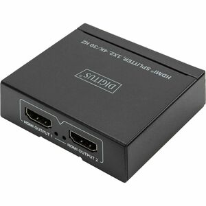 Digitus Signalverteiler - Metall - Schwarz - 1 x HDMI Ein - 2 x HDMI Aus