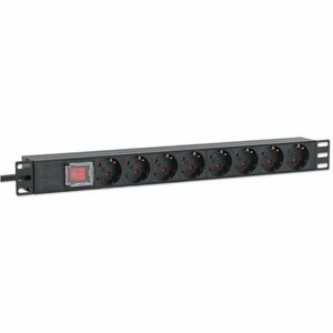 Intellinet PDU - CEE 7/7 (SCHUKO) - 8 x Schuko CEE 7/3 - 16 A - 230 V AC Input - Overload Protection, Double Pole - 1U - 2