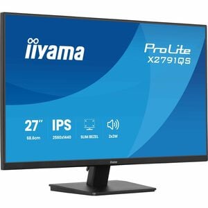 iiyama ProLite X2791QS-B1 27" Class WQHD LED Monitor - 16:9 - Matte Black - 68.6 cm (27") Viewable - In-plane Switching (I