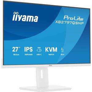 iiyama ProLite XB2797QSNP-W1 27 Zoll Klasse WQHD LED-Monitor - 16:9 Format - Matt-weiß - 68,6 cm (27 Zoll) Viewable - IPS-