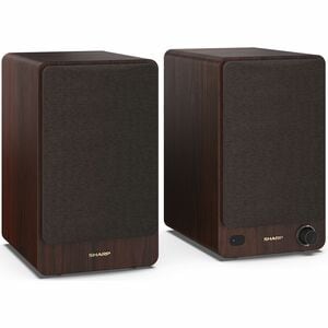 Sharp 2-WegeRegal-Lautsprecher Lautsprecher - 60 W RMS - Braun - Bluetooth - Kabellose Lautsprecher