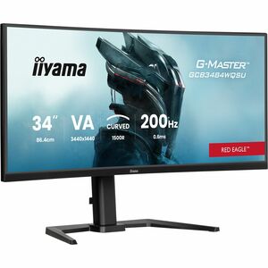 Moniteur de jeu LCD iiyama G-MASTER Titan Falcon GCB3484WQSU-B2 34" Classe UW-QHD Écran incurvé - 21:9 - Noir - 86,4 cm (3