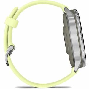 Garmin Venu 4 Smart Watch - Silver Case Color - Citron Band Color - Stainless Steel, Metal Body Material - Fiber Reinforce