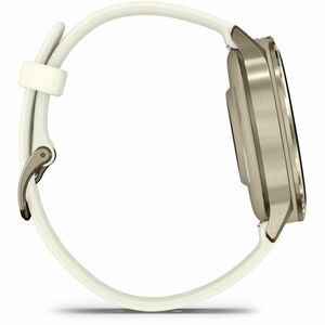 Garmin Venu 4 Smart Watch - Lunar Gold Case Color - Bone Band Color - Stainless Steel, Metal Body Material - Fiber Reinfor