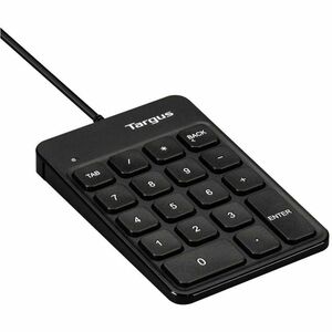 Targus AKP13GL Keypad - Cable Connectivity - USB Type C, USB Type A Interface - Black - Windows, macOS, ChromeOS - PC, Mac