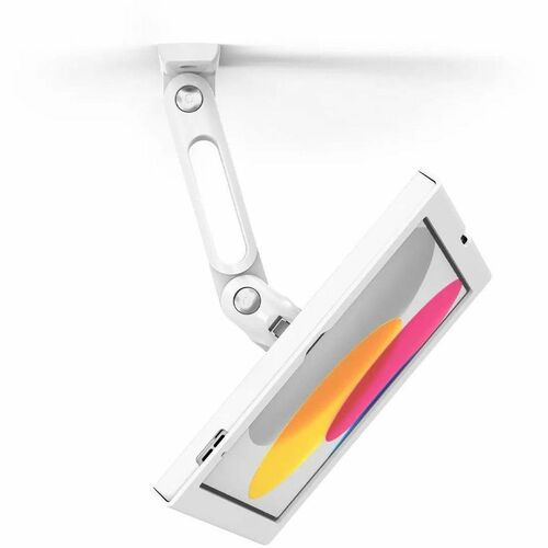 Compulocks iPad 10.9" 10th Gen Swell Enclosure Swing Wall Mount White - High-Grade Metal Enclosure, Tilt, Pan, and Swing f