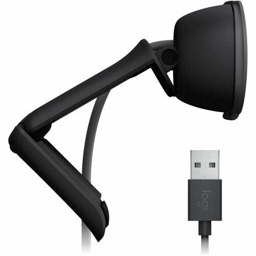 Webcam Logitech BRIO 100 - 2 Mégapixels - 30 fps - Graphite - USB Type A - Vidéo 1920 x 1080 - Focale fixe - 58° Angle - M