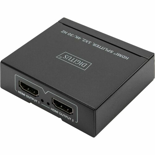 Digitus Signalverteiler - Metall - Schwarz - 1 x HDMI Ein - 2 x HDMI Aus