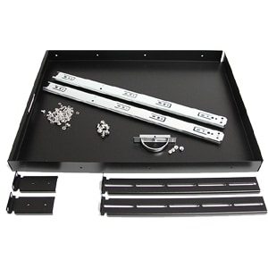 StarTech.com 1U Sliding Server Rack Mount Keyboard Shelf Tray, 55lbs (25Kg), 22in (55cm) Deep Steel Pull Out Drawer for 19