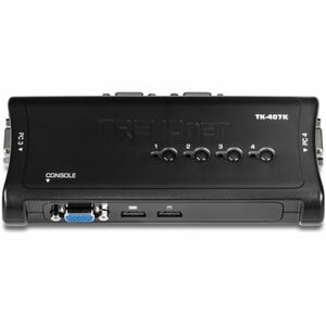 TRENDnet 4-Port USB KVM Switch Kit, VGA And USB Connections, 2048 x 1536 Resolution, Cabling Included, Control Up To 4 Com