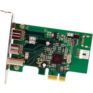 StarTech.com 3 Port 2b 1a LP 1394 PCI Express FireWire Card - Add 2 native FireWire 800 ports to your low profile/small fo