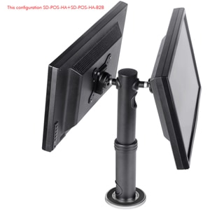 SD-POS-HA-B2B second display accessory - adds to SD-POS-HA to make back-to-back POS mount - capacity 20kg (44lb) - Black