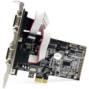 StarTech.com 4 Port PCIe Serial Adapter Card with 16550 - Add 4 RS-232 serial ports to your standard or small form factor 