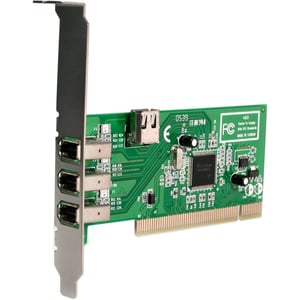 StarTech.com 4 Port IEEE-1394 FireWire PCI Card - 4 Total Firewire Port(s) - 4 Firewire 400 Port(s) - PC, Mac
