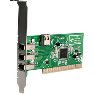 StarTech.com Carte FireWire 1394a PCI 3 ports - 4 Total port(s) Firewire - 4 Port(s) Firewire 400 - PC, Mac