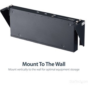 StarTech.com 2U 19in Steel Vertical Wall Mount Equipment Rack Bracket - Mount a server, network or telecommunications devi