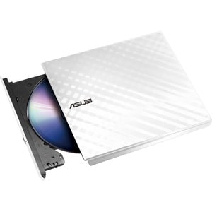 Asus SDRW-08D2S-U DVD-Writer - External - Retail Pack - White - DVD-RAM/±R/±RW Support - 24x CD Read/24x CD Write/16x CD R