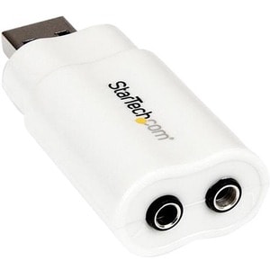 StarTech.com USB Audio Adapter - Externe USB Soundkarte - Weiß - Weiß