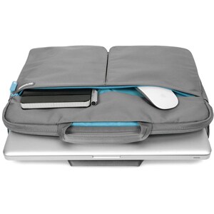 Incase Sling Carrying Case (Sleeve) for 38.1 cm (15") Notebook - Pebble, Aqua - Weather Resistant - Nylon Body - Faux Fur,