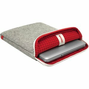 Incase Carrying Case (Sleeve) for 33 cm (13") Notebook - Cream, Fiery Red - Cotton Body - Poly Interior Material