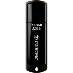 Transcend JetFlash 350 32 GB USB 2.0 Flash-Laufwerk - Schwarz - 15 MB/s Read Speed - 11 MB/s Write Speed - 30 Jahr(e) Gara