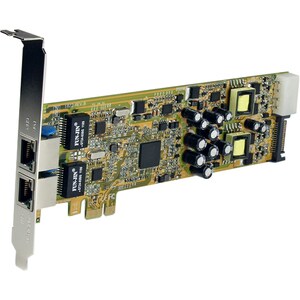 StarTech.com Carte Réseau PCI Express 2 ports Gigabit Ethernet RJ45 10/100/1000Mbps - POE/PSE - PCI Express - Realtek RTL8