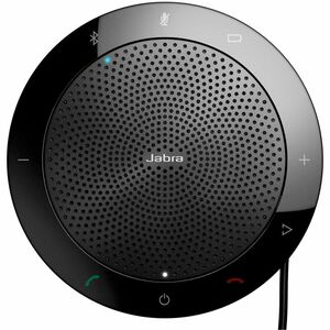 Jabra Speak 510 MS Wired/Wireless Bluetooth Speakerphone - Skype for Business - Black - 4 Meeting Persons Capacity - Omni-