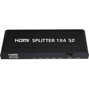 4XEM 4 Port high speed HDMI video splitter fully supporting 1080p, 3D for Blu-Ray, gaming consoles and all other HDMI comp