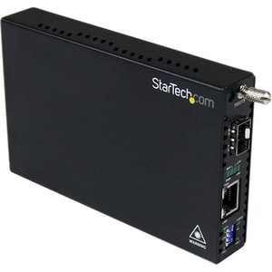 StarTech.com Gigabit Ethernet Fiber Media Converter with Open SFP Slot - 1 Port(s) - 1 x Network (RJ-45) - Twisted Pair, O