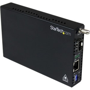 StarTech.com Gigabit Ethernet Fiber Media Converter with Open SFP Slot - 1 Port(s) - 1 x Network (RJ-45) - Twisted Pair, O