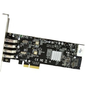 StarTech.com 4 Port PCI Express (PCIe) SuperSpeed USB 3.0 Card Adapter w/ 2 Dedicated 5Gbps Channels - UASP - SATA / LP4 P