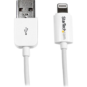 StarTech.com 3m (10ft) Long White Apple® 8-pin Lightning Connector to USB Cable for iPhone / iPod / iPad - First End: 1 x 