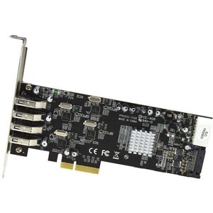 StarTech.com 4 Port PCI Express (PCIe) SuperSpeed USB 3.0 Card Adapter w/ 4 Dedicated 5Gbps Channels - UASP - SATA/LP4 Pow