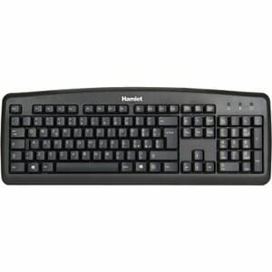 Hamlet Tastiera Italiana USB Black Soft Touch. Meccanica silenziata per utilizzo professionale. Stampa laser di alta quali