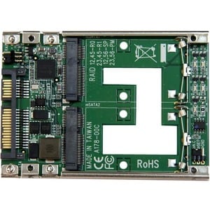 StarTech.com Convertitore adattatore doppia SSD mSATA a RAID SATA 2,5" - SATA/600 - Serial ATA/600 Controllore - Supporto 