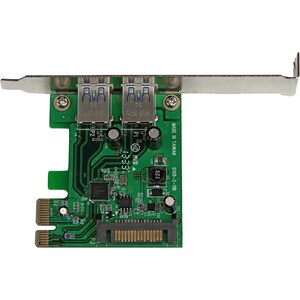 StarTech.com Adattatore scheda SuperSpeed USB 3.0 con 2 porte PCI Express (PCIe) con UASP - Alimentazione SATA - 2 Total U