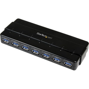 StarTech.com Hub SuperSpeed USB 3.0 avec 7 ports - Concentrateur USB 3.0 avec adaptateur d'alimentation - 7 Total de ports