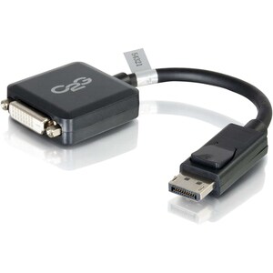 C2G 8in DisplayPort to DVI-D (Single-Link) Adapter Converter - M/F - 8 Inch DisplayPort Male to DVI-D Female Adapter Conve