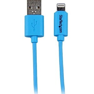 StarTech.com 1m (3ft) Blue Apple 8-pin Lightning Connector to USB Cable for iPhone / iPod / iPad - Cable for iPad, iPhone 