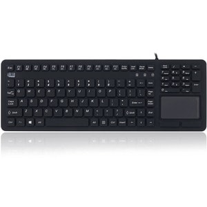Adesso Antimicrobial Waterproof Touchpad Keyboard - Cable Connectivity - USB Interface - 108 Key(s) - Windows Key, Interne