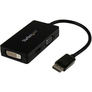 StarTech.com 3-in1 DisplayPort auf HDMI / DVI / VGA Adapter / Konverter - Schwarz - Schwarz