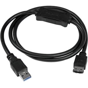 StarTech.com 3 ft USB 3.0 to eSATA Adapter - 6 Gbps USB to HDD/SSD/ODD Converter - Hard Drive to USB Cable (USB3S2ESATA3) 