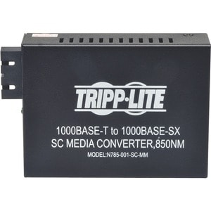 Tripp Lite by Eaton Gigabit Multimode Fiber to Ethernet Media Converter, 10/100/1000 SC, 550 m, 850 nm - 1 x Network (RJ-4