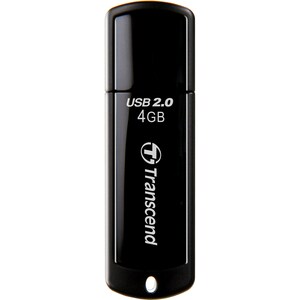 Pen Drive Transcend JetFlash 350 - 4 GB - USB 2.0 - Nero - 15 MB/s Read Speed - 4 MB/s Write Speed - 30 Anno/i Garanzia - 